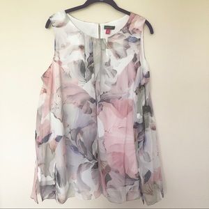 Vince Camuto Floral Spring Romance Tank Blouse